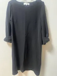 ロペピクニック ブラックひざ丈ワンピース