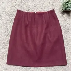 【ココディール】ウール混タイトミニスカート シンプル 上品 キレイめスタイル