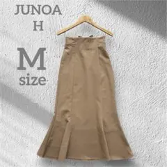 JUNOAH（ジュノア）ハイウエスト　レースアップ　マーメイドスカート　ベージュ