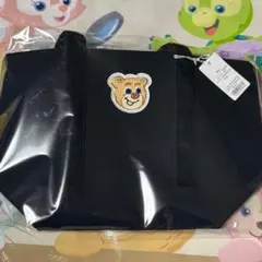 【新品未使用】オールドテディ ワッペントートバッグ　ブラック　Lサイズ(小)