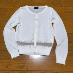 美品　Cranad Label　グランターブル　ホワイト　カーディガン　長袖のサムネイル