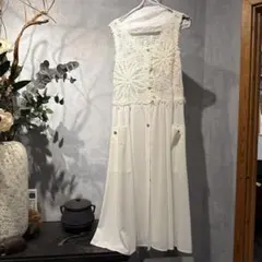 TOKUKO レディース　ロングワンピース　アイボリー　サイズ9