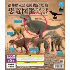 福井県立恐竜博物館 監修 恐竜図鑑 スタンドフィギア ガチャ