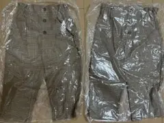 GU ロングパンツ 2枚セット チェック柄 新品 未使用 90