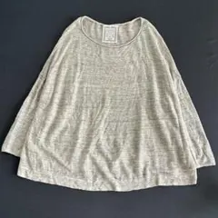 BEADSLEY ビアズリー　リネンシルク混ニットプルオーバー　ゆったり　グレーのサムネイル