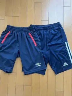 アディダス140 アンブロ150 ハーフパンツ　2枚セット