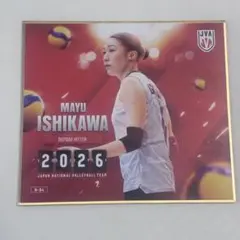 石川真佑 バレーボール女子日本代表 ミニ色紙 シークレット 2025バレーボール女子日本代表石川真佑選手 シークレットmini色紙