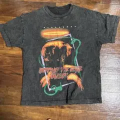 Tシャツ バンドT風 ウォッシュド加工