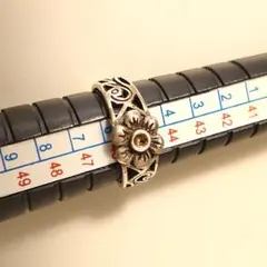 フラワーモチーフ シルバーオープンリング