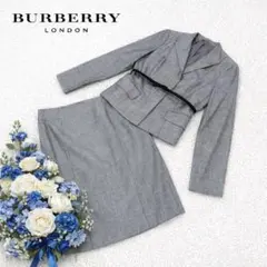 美品✨バーバリーロンドン シルク混ウール　上質光沢　M S