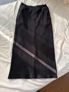 UNIQLO ブラック リブ編み タイトスカート Sサイズ