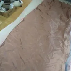 ブラウン サテン リバーシブルカーテン1枚のみ