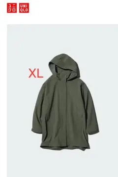 UNIQLO ブロックテックハーフコート オリーブ　OLIVE XLサイズ