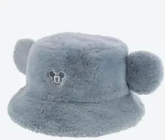 美品 ディズニー ミッキー イヤーハット ブルー