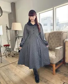 【タイムセール】しまむら 青木美沙子 m♡petit ドットワンピース S 新品のサムネイル