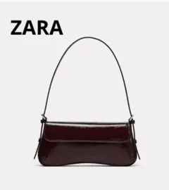 ZARA ザラ　フラップショルダーバッグ　ボルドー　完売品のサムネイル