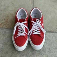 CONVERSE ONE STAR スエード スニーカー レッド　26.5センチのサムネイル