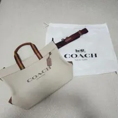 新品未使用COACH ベージュ キャンバス トートバッグ　ショルダー