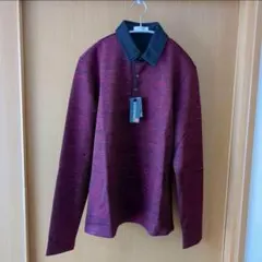 ❣️メンズポロシャツ　ゴルフシャツ　襟付き　赤