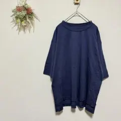 新品 kireie 【L】 Tシャツ 半袖 抗ウイルス サステナブル ネイビー