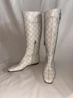 GUCCI GG柄 シマ　ロングブーツのサムネイル