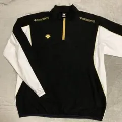 【DESCENTE】デサントハーフジップジャージ PJ-300 Oサイズ黒×白★のサムネイル