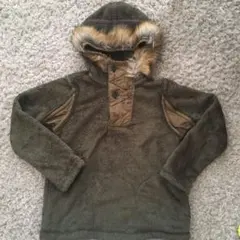 デニムダンガリー　ボア フーディー　130