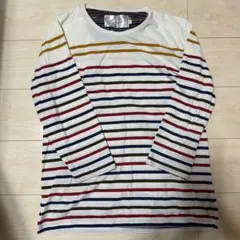 ナ*ヤ様 Lサイズ ホワイト ストライプ 七分袖カットソー