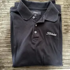 タイトリスト　Titleist ゴルフウェア　黒　ブラック　半袖　ポロシャツ