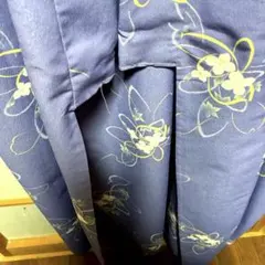 美しい紫色 花柄 小紋 着物、美品、新品、ポリエステル、一重、身長有り