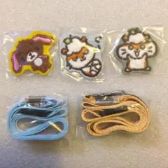 はまっこセット　ネックストラップ　ワッペンシール　シュガーバニーズ