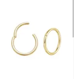 新品✨ゴールドカラーフープピアス 10mm