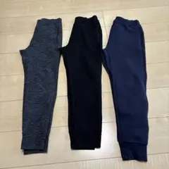 ユニクロ3本セットウルトラストレッチドライスウェットパンツ黒灰紺