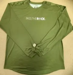 PASS THE ROCKロングシャツ(アーミーグリーン)XL寸