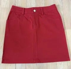 新品タグ付 LENO リノ デニムミニスカート JENNY レッド 赤 日本製
