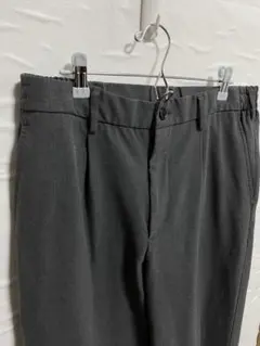 【極美品】UNIQLO タックワイドパンツ グレー Lサイズ ユニクロ