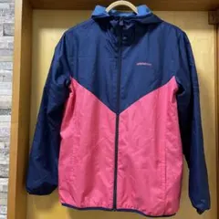 アディダス　 フード付きウィンドブレーカー ネイビー/ピンク