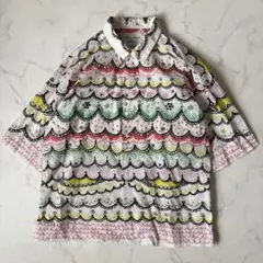 ニコアンド ツモリチサト コラボ 半袖 コットン シャツ スカラップ Sのサムネイル