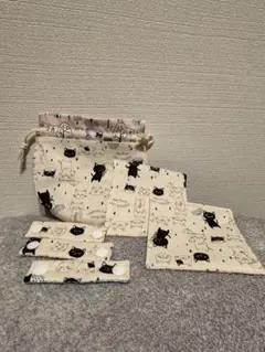 ❤️まんまる巾着・布コースター・ケーブルホルダー（ホック式）セット売り❤️