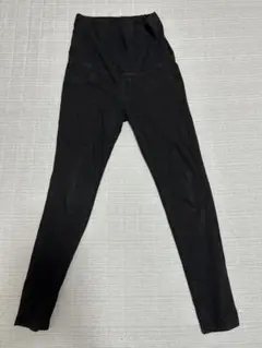 マタニティ ハイウエストスリムパンツ M 黒