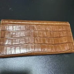 PRARE 長財布 クロコ型押し ブラウン