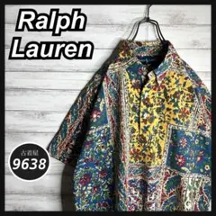 4125【激レア・美品】90s ラルフローレン ペイズリー柄 開襟 アロハ