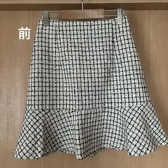 INGNIツイードタックミニフレアスカート