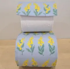 No.535 ハンドメイド　ミモザ　トイレットペーパーカバー　ペーパーホルダー
