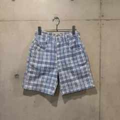 チェックデザインハーフパンツ ショーパン 短パン 古着 ユニセックス y2kのサムネイル