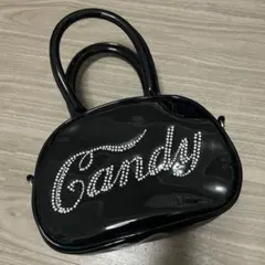Candystripper ストーン ミニボストン ショルダー ハンドバッグ 黒のサムネイル