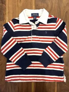 美品ラルフローレン長袖2Ｔポロシャツキッズ　ベビーボーダー90 95 トレーナー