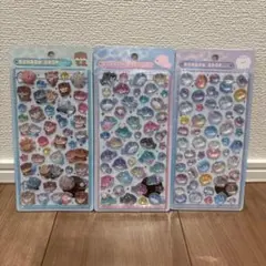 【正規品】水族館限定ボンボンドロップシール　カワウソ　イルカ　クラゲ　３枚セット