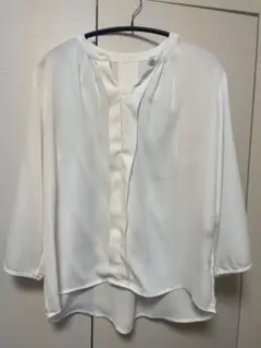 ブラウス 七分袖 白