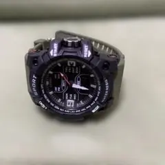 SPORT デジタル アナログ 腕時計 カーキ